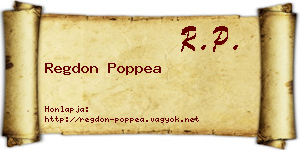 Regdon Poppea névjegykártya